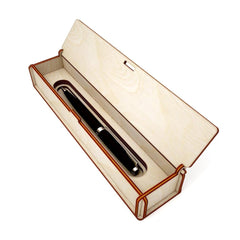 American Elm Wooden Pen Holder Stylish Desk Organizer Eco-Friendly MDF Storage Box for Office, Students & Corporate Gifts