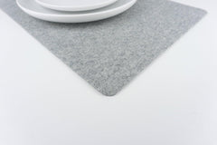 Cliths Felt Placemats Set Heat Resistant Table Mats Gray Rectangle Trivets for Dining Table & Hot Pots