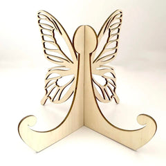 Gold butterfly bookend on a white background