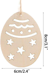 Decorative wooden ornament with Christmas tree and star designs, shown with measurements.
