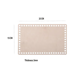 Cliths 3 Pcs Rectangle Wooden Basket Base MDF Crochet Bag Bottom for DIY Knitting, Weaving & Craft Blank Craft Pads