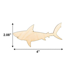 American Elm 10 Pcs Shark MDF Cutouts Wooden Shark Shapes for DIY Crafts, Ocean Theme Decor, Kids Art Projects, School Activities, Sea Animal Party Decorations