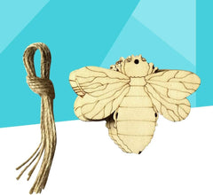 Cliths 25 Pcs Bee Wood Cutouts DIY Craft Shapes for Spring Decor, Unfinished MDF Wood Discs for Party Ornaments