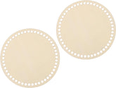Cliths 2 Pack Round Wooden Crochet Bag Bottoms DIY Circle Basket Bases for Bag Weaving Knitting Craft Supplies