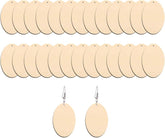 American Elm 50 Pcs Unfinished Wooden Earring Blanks DIY Craft Kit Jewelry Making Supplies