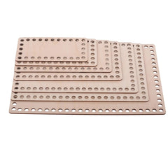 Cliths 3 Pcs Rectangle Wooden Basket Base MDF Crochet Bag Bottom for DIY Knitting, Weaving & Craft Blank Craft Pads