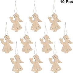 Christmas tree wooden angel ornaments