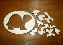 Cliths Wooden Turtle Jigsaw Puzzle Pack of 5 Peg Puzzles for Toddlers Educational Toys Learning Game