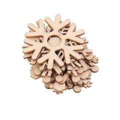 American Elm Wooden Cutouts 10 Pcs Unfinished Wood Slices for DIY Craft, Christmas Tree Ornaments, Party Decor Wooden Hanging Ornaments, MDF Craft, and Unfinished Wood Christmas Decor, 3.9 Inch
