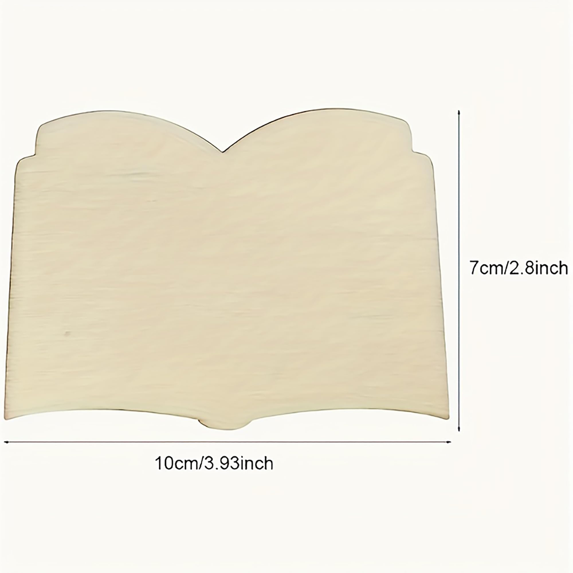 wooden book cutouts