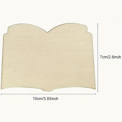 wooden book cutouts