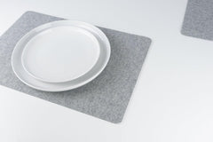 Cliths Felt Placemats Set Heat Resistant Table Mats Gray Rectangle Trivets for Dining Table & Hot Pots
