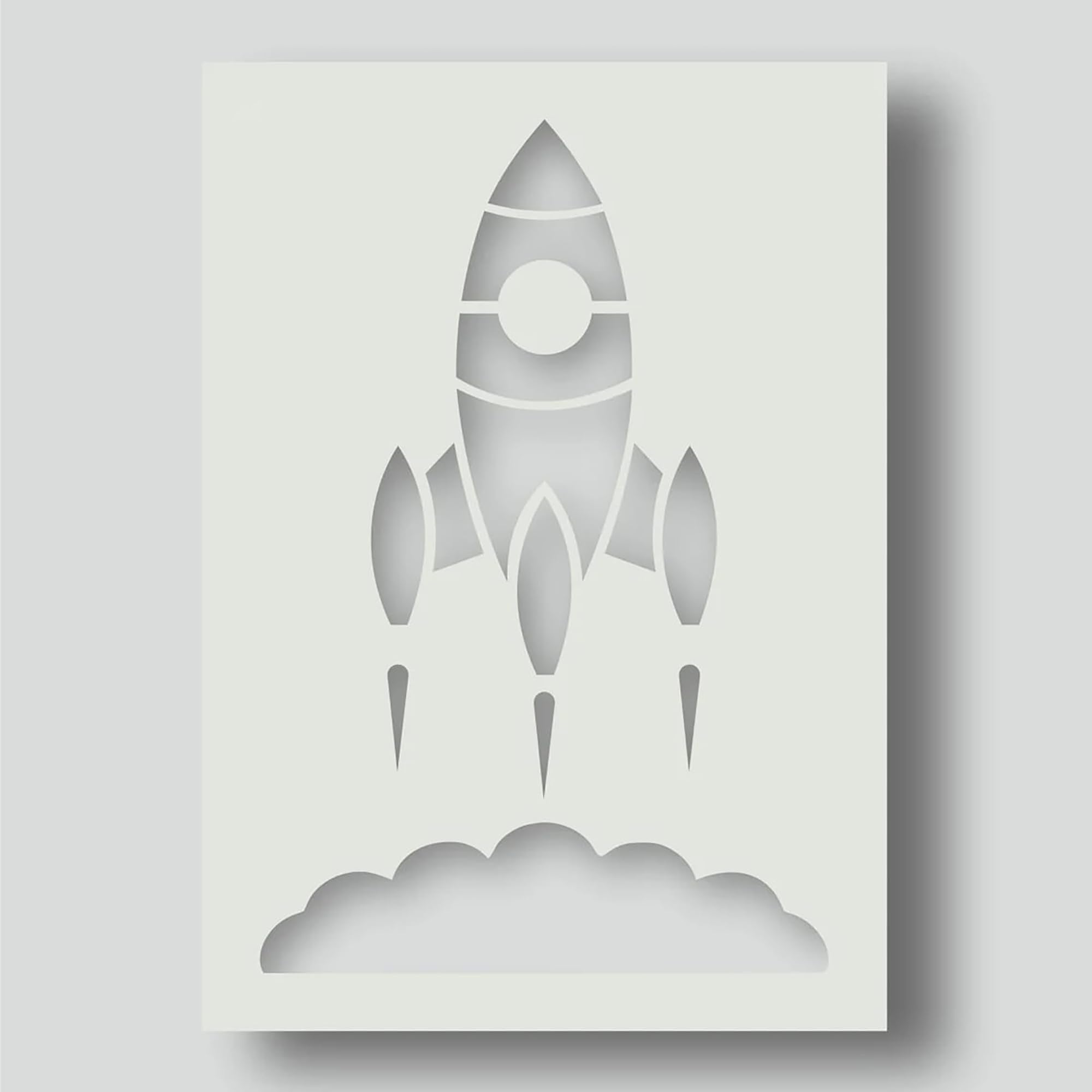 6 piece rocket stencil templates