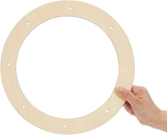 Cliths Pack of 4 Wooden Wreath Rings Pre Cut Holes for DIY Crafts Decor, Wall Door Hanging Wreaths, MDF Garland Bases