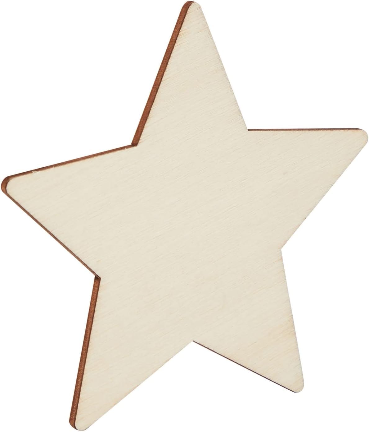 Star-shaped object with a wooden border on a white background