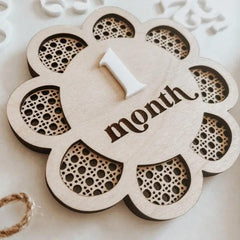 wooden monthly baby milestone cards