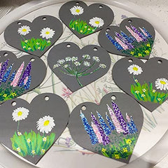 Cliths Wooden Heart Bunting Natural Wood Cutouts Twine for Wall Decor DIY Crafts & Gifts