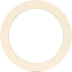 Round wooden ring with holes on a white background