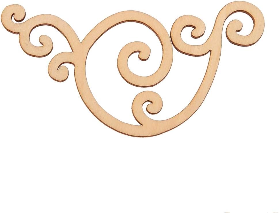 Decorative wooden flourish on a white background