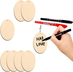 American Elm 50 Pcs Unfinished Wooden Earring Blanks DIY Craft Kit Jewelry Making Supplies