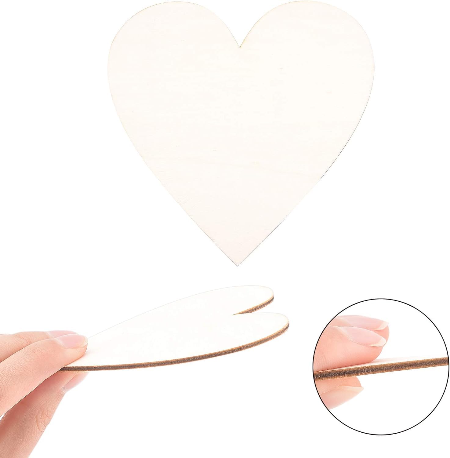 unfinished heart wood shapes