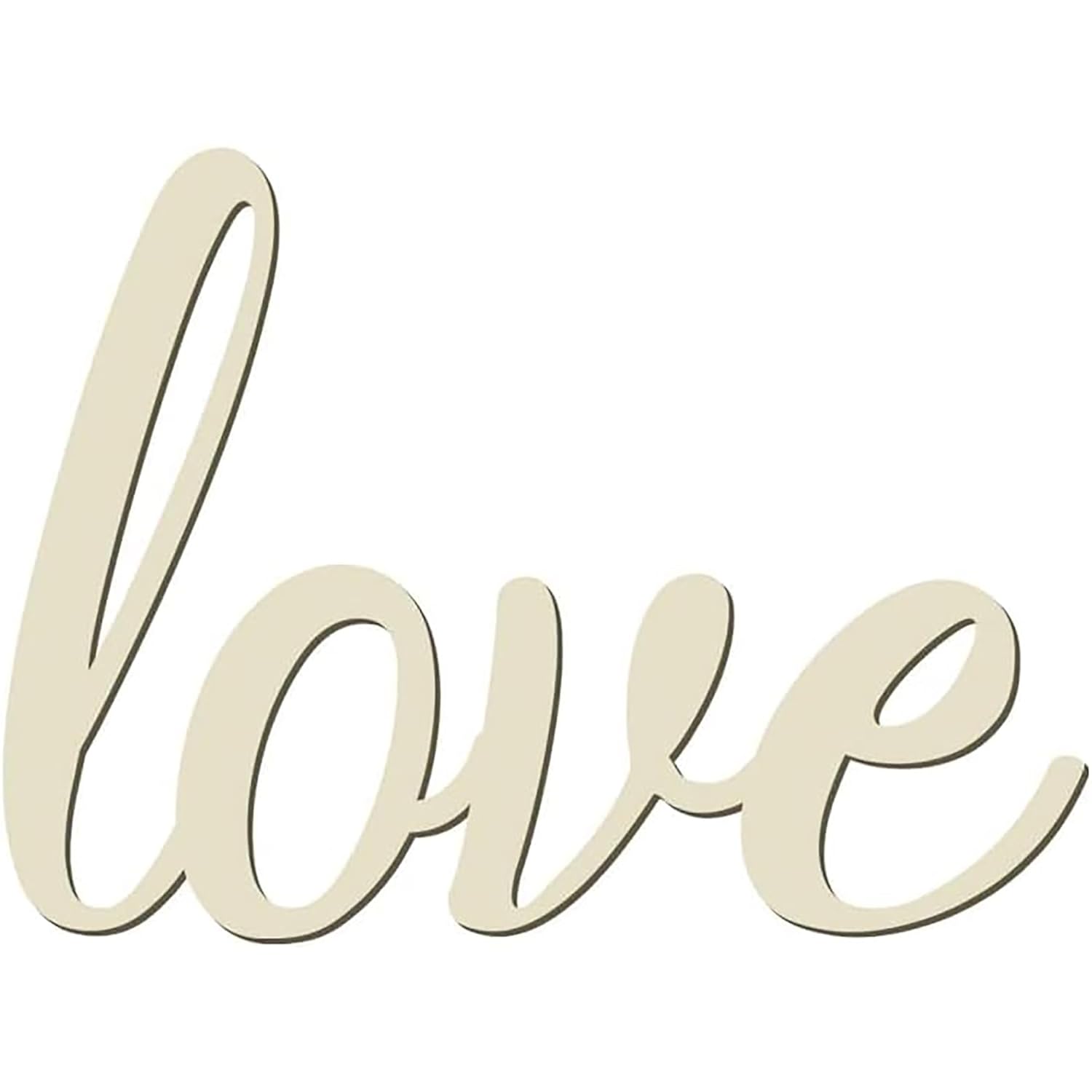 Wooden word 'love' on a white background