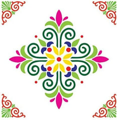 American Elm MDF Cutout Rangoli Stencil for Diwali Decor, DIY Painting Craft, Pine MDF Floor & Wall Decoration, Ideal for Festive Home Décor