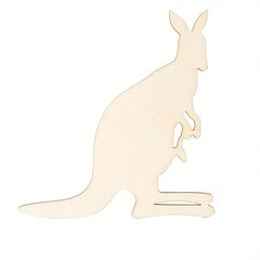 Crafting supplies natural timber kangaroo decor pieces