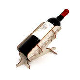 American Elm Wooden Wine Holder Stand Elegant Countertop Organizer MDF Wine Box for Home Bar Display Perfect Gift Idea