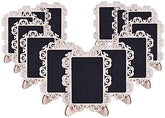 Set of decorative photo frames with black backgrounds on a white background