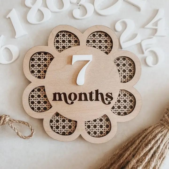 interchangeable wooden baby milestone markers