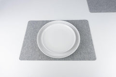 Cliths Felt Placemats Set Heat Resistant Table Mats Gray Rectangle Trivets for Dining Table & Hot Pots