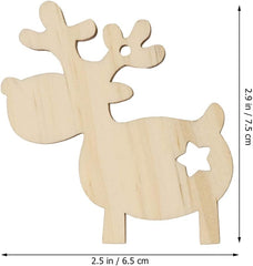 wooden reindeer ornaments for christmas tree