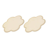 American Elm 2 Pack Flower Shaped Basket Bottoms MDF Crochet Base for DIY Storage Bags & Knitting Projects Wooden Craft Supply