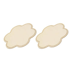 American Elm 2 Pack Flower Shaped Basket Bottoms MDF Crochet Base for DIY Storage Bags & Knitting Projects Wooden Craft Supply