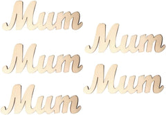 Cliths 25 Pcs Wooden ABC Letters MUM Letters for Mother's Day Decor, DIY Unfinished Wood Cutouts MDF Craft Ornaments