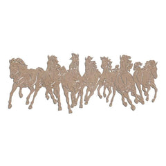American Elm 1 Pcs Running Horse Wall Art Cutout Unfinished Pine MDF Wooden Craft for DIY Painting Home Office Wall Decoration Vastu Good Luck Symbol Feng Shui Decorative Art Piece
