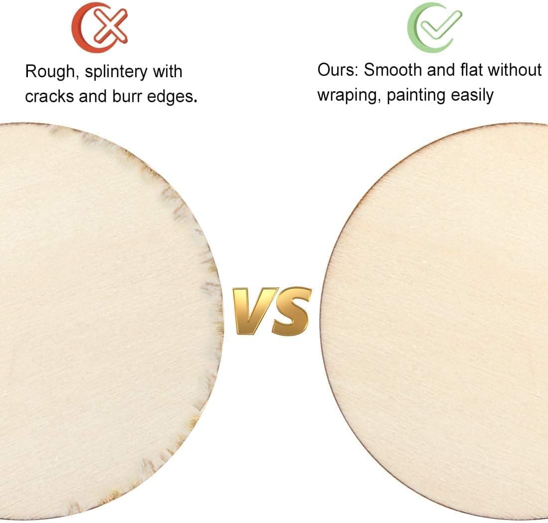 Comparison of rough, splintery surface with cracks and burr edges versus smooth, flat surface without wrapping.