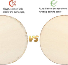 Comparison of rough, splintery surface with cracks and burr edges versus smooth, flat surface without wrapping.
