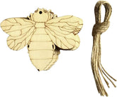 Cliths 25 Pcs Bee Wood Cutouts DIY Craft Shapes for Spring Decor, Unfinished MDF Wood Discs for Party Ornaments