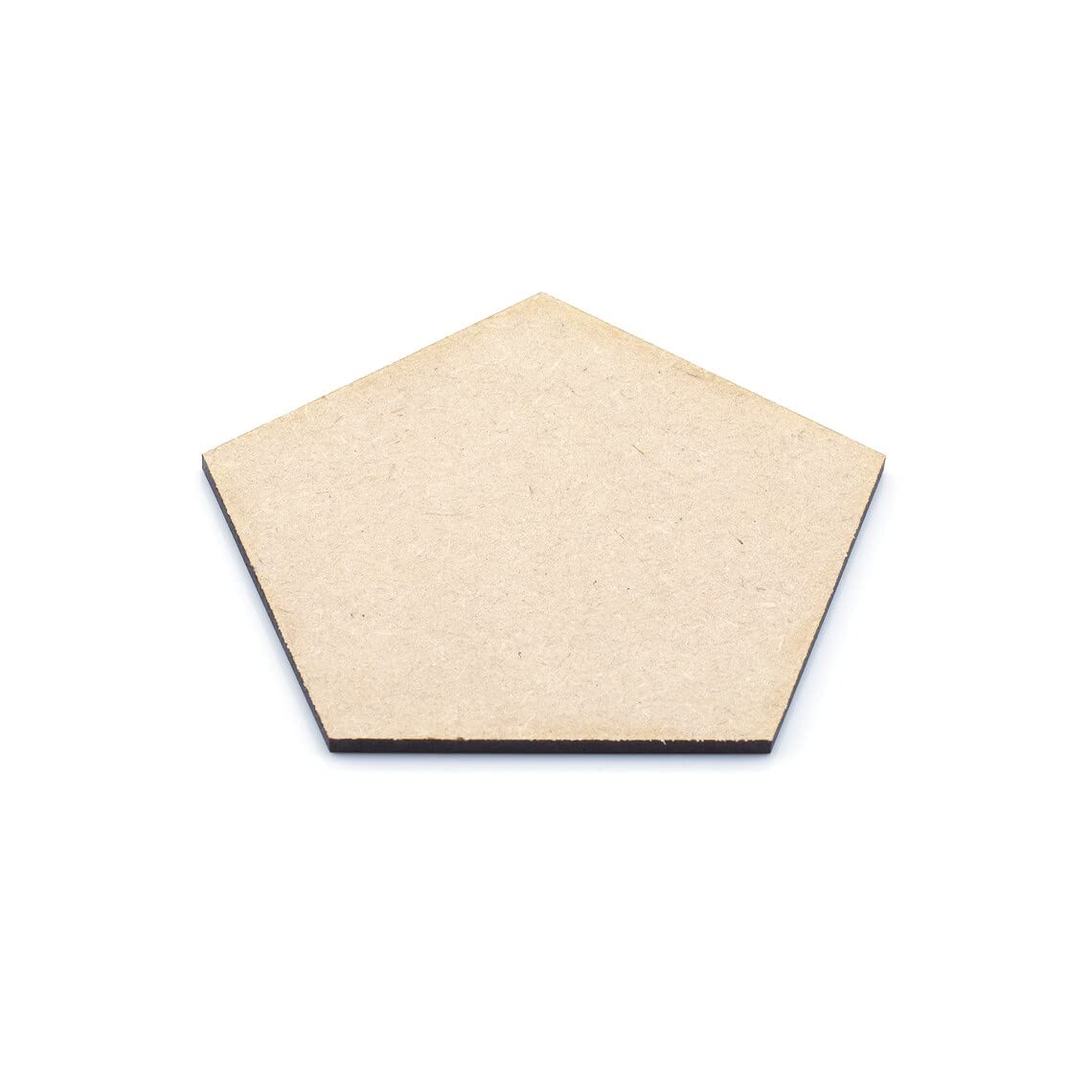 Hexagonal wooden tile on a white background