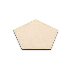 Hexagonal wooden tile on a white background