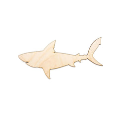 American Elm 10 Pcs Shark MDF Cutouts Wooden Shark Shapes for DIY Crafts, Ocean Theme Decor, Kids Art Projects, School Activities, Sea Animal Party Decorations