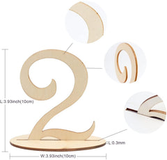 Wooden number '2' with measurements on a white background