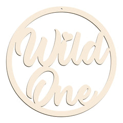 Unfinished wood wooden cutout mdf hanging décor happy birthday decoration wild one