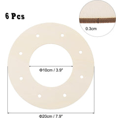 Whittlewud 6 Pcs Wooden Wreath Frames Unfinished MDF Floral Hoop Rings for DIY Wall Decor Crafting