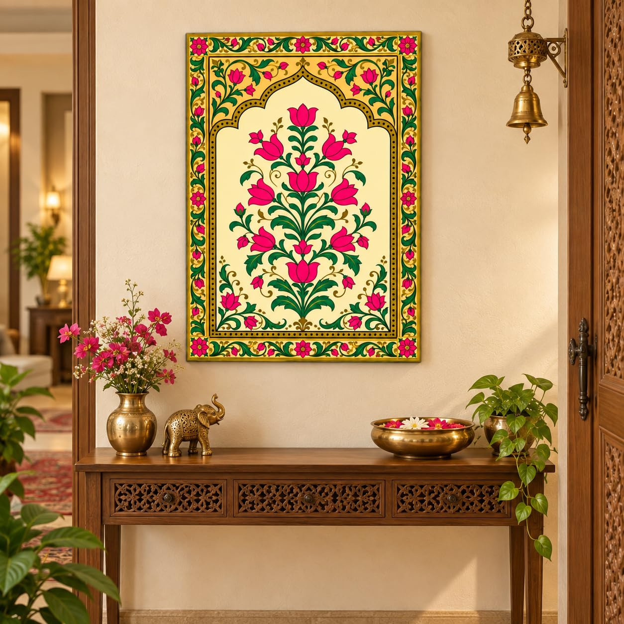 mughal style wall painting for home