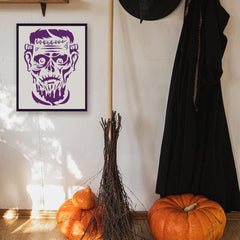 spray paint frankenstein stencil diy