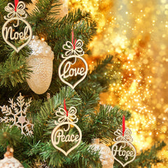 holiday wooden hanging ornaments