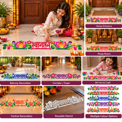 peacock rangoli pattern for creative floor art